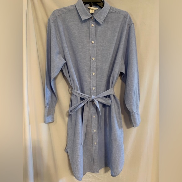 H&M Denim Shirt Dress Size S/M - Picture 1 of 4